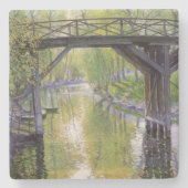 De Oude Brug (door Guy Rose) Stenen Onderzetter (Voorkant)