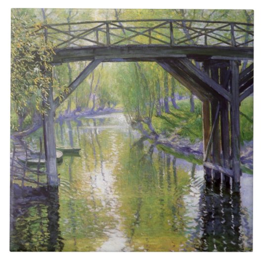 De Oude Brug (door Guy Rose) Tegeltje (Voorkant)