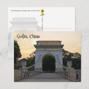 De Oude Brug, Guilin, China - ansichtkaart Briefkaart