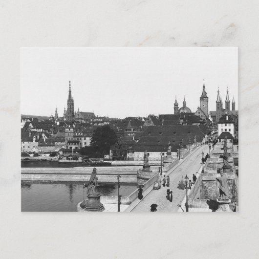 De oude brug over de Main Briefkaart (Voorkant)