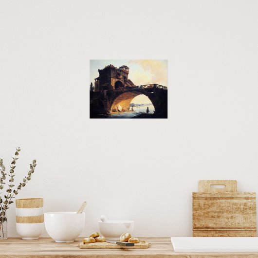 De oude brug poster (Keuken)