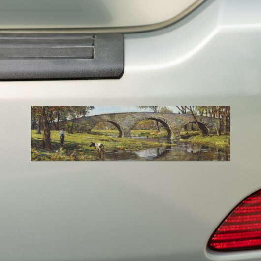 De Oude Brug (van Theodore Robinson) Bumpersticker (Op auto)