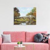 De oude brug (van Theodore Robinson) Canvas Afdruk (Insitu (Woonkamer))