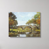 De oude brug (van Theodore Robinson) Canvas Afdruk (Voorkant)