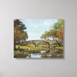 De oude brug (van Theodore Robinson) Canvas Afdruk