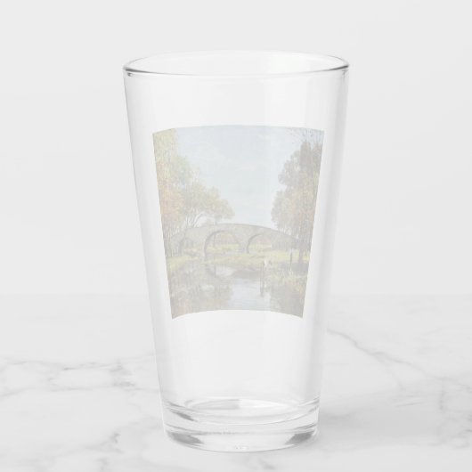 De oude brug (van Theodore Robinson) Glas (Achterkant)