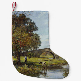 De oude brug (van Theodore Robinson) Kleine Kerstsok