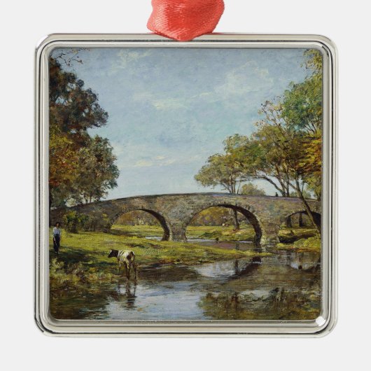 De Oude Brug (van Theodore Robinson) Metalen Ornament (Voorkant)
