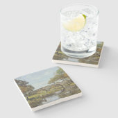 De oude brug (van Theodore Robinson) Stenen Onderzetter (Zijkant)