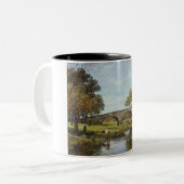 De oude brug (van Theodore Robinson) Tweekleurige Koffiemok (Voorkant links)