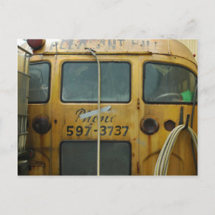 De oude Bus van de School Briefkaart