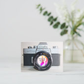 De oude Camera die Uw Foto neemt Visitekaartje (Staand voorkant)