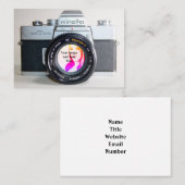 De oude Camera die Uw Foto neemt Visitekaartje (Voorkant / Achterkant)