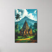 De Oude Candi van de Heuvels Canvas Afdruk (Voorkant)