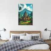 De Oude Candi van de Heuvels Canvas Afdruk (Insitu (Slaapkamer))