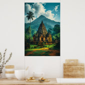 De Oude Candi van de Heuvels Poster (Keuken)