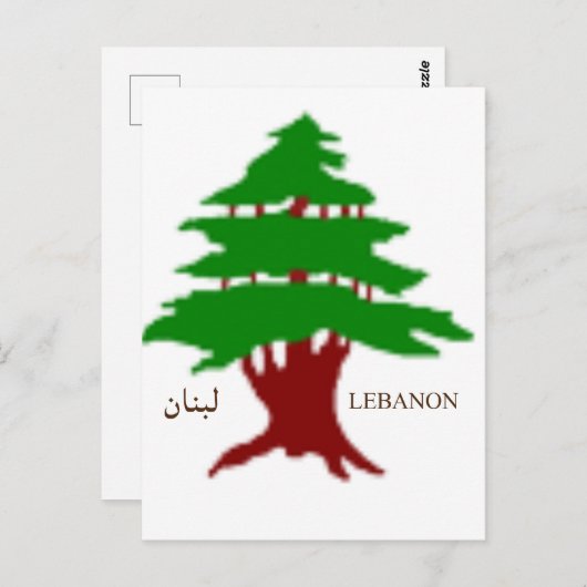 De oude cedar van Libanese Post Kaart (Voorkant / Achterkant)