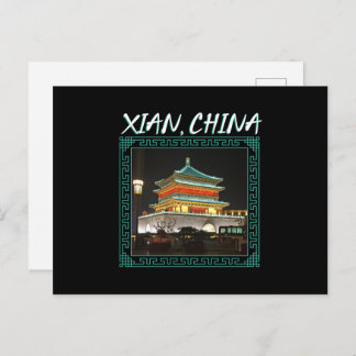 De oude Chinese klokkentoren Briefkaart