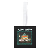 De oude Chinese klokkentoren Decoratie (Voorkant)