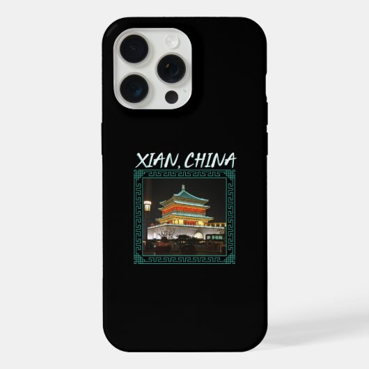 De oude Chinese klokkentoren iPhone Hoesje (Achterkant)