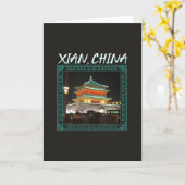 De oude Chinese klokkentoren Kaart (Gele Bloem)