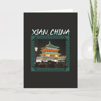De oude Chinese klokkentoren Kaart