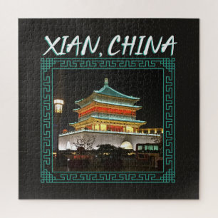 De oude Chinese klokkentoren Legpuzzel