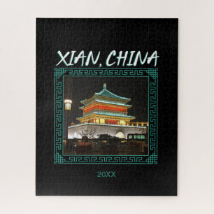 De oude Chinese klokkentoren Legpuzzel