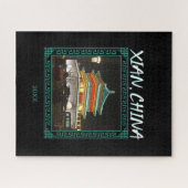 De oude Chinese klokkentoren Legpuzzel (Horizontaal)