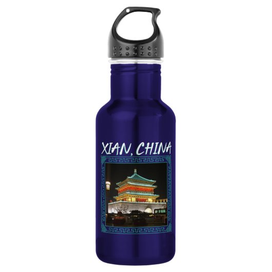De oude Chinese klokkentoren Waterfles (Voorkant)