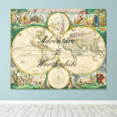 de oude citaten van het reisavontuur van de wereld canvas afdruk (Insitu (Houten vloer))