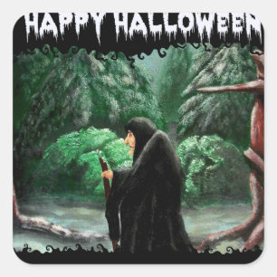 De oude Crone Halloween Stickers