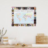 De oude culturen van de wereld in gevaar poster (Keuken)