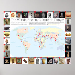 De oude culturen van de wereld in gevaar poster