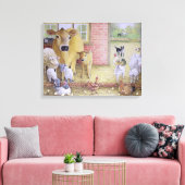 De oude dagen canvas afdruk (Insitu (Woonkamer))