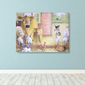 De oude dagen canvas afdruk (Insitu (Houten vloer))
