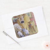 De oude dagen vierkante sticker (Envelop)