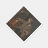 De oude drinker (door Gabriel Metsu) Servet (Hoek)