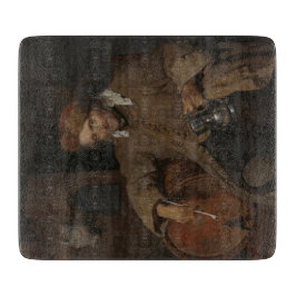 De oude drinker (door Gabriel Metsu) Snijplank