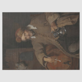 De oude drinker (door Gabriel Metsu) Tissuepapier