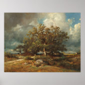 De oude eik - Jules Dupré Fine Art Poster (Voorkant)