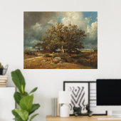 De oude eik - Jules Dupré Fine Art Poster (Thuiskantoor)