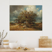 De oude eik - Jules Dupré Fine Art Poster (Keuken)