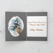 De oude Engelse Giften van Kerstmis van de Mastiff Feestdagen Kaart (Binnen)