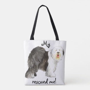 De Oude Engelse Herdershond van de redding Tote Bag