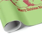 De oude Fashioned Retro Santa voegt uw eigen beric Cadeaupapier (Rol Hoek)