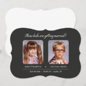 De oude foto bewaart de Dates Bracket Die Knipt Save The Date (Voorkant / Achterkant)