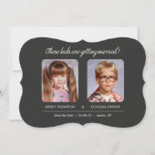 De oude foto bewaart de Dates Bracket Die Knipt Save The Date (Voorkant)