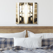 De oude Foto van de Boeken van de Telefoon Canvas Afdruk (Insitu (Slaapkamer))