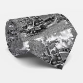 De oude Foto van de Steamtrein van de Tijd van de  Stropdas (Opgerold)